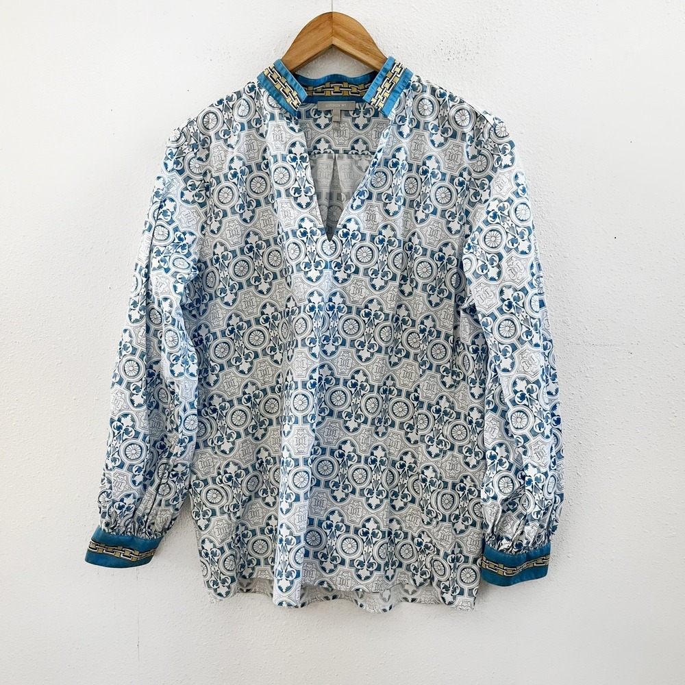 HINSON WU Long Sleeve Geo Print Blouse Size‎ Medium